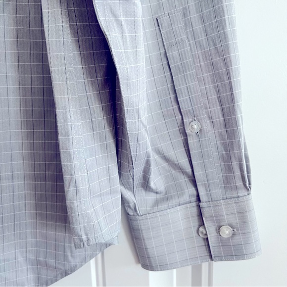 Calvin Klein Slim Fit Dress Shirt Stretch in Grey Size 16.5 (34/35) NWT - Picture 7 of 11